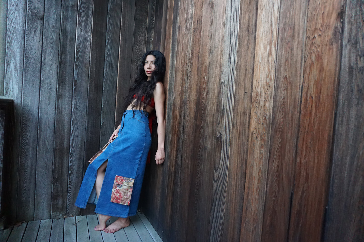 Upcycled Long Skirt