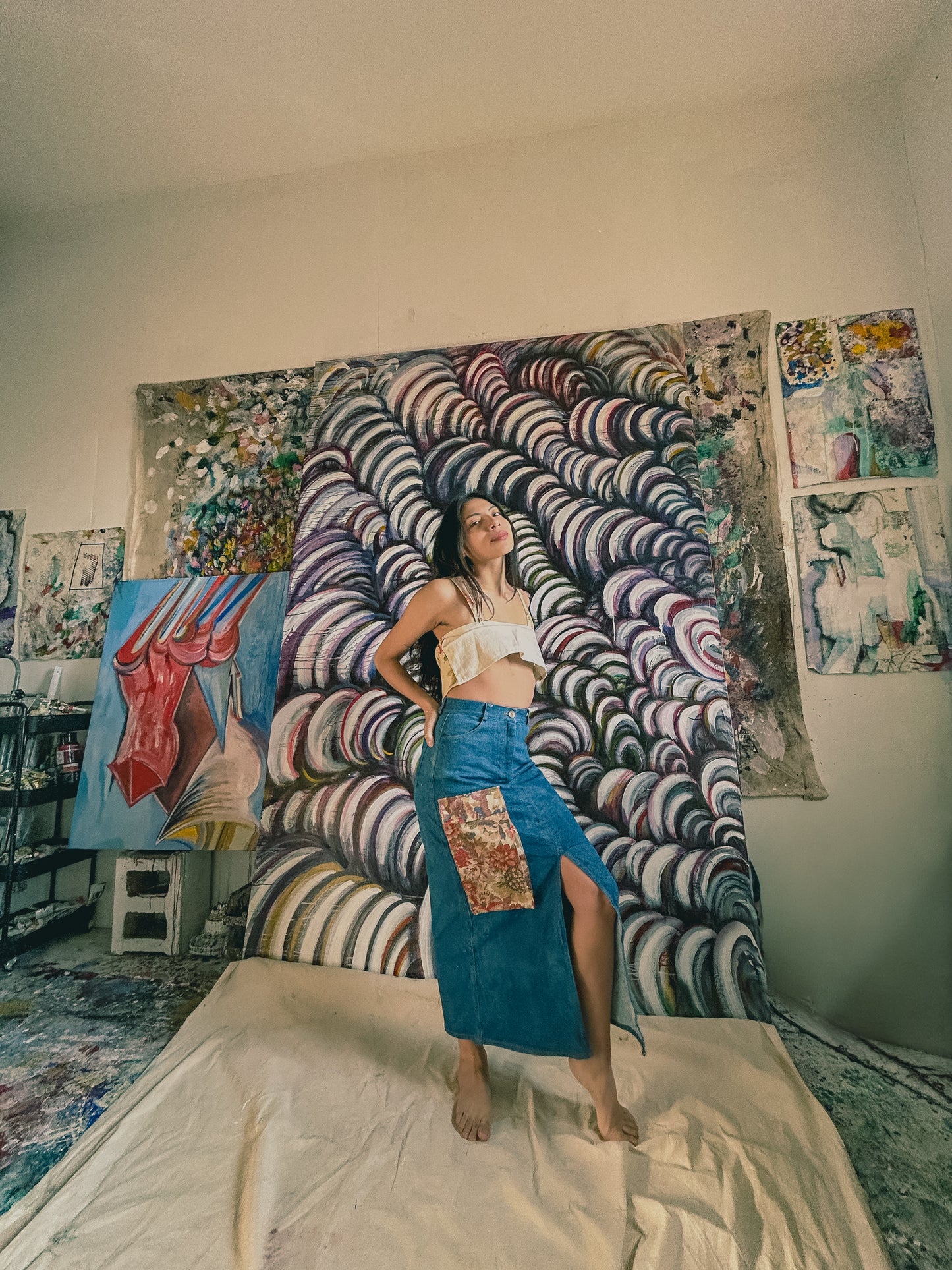 Upcycled Long Skirt