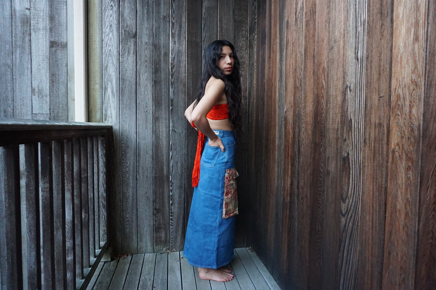 Upcycled Long Skirt