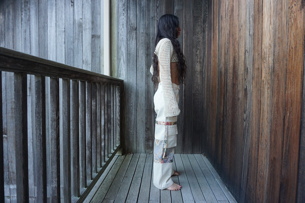 White Upcycled Jeans