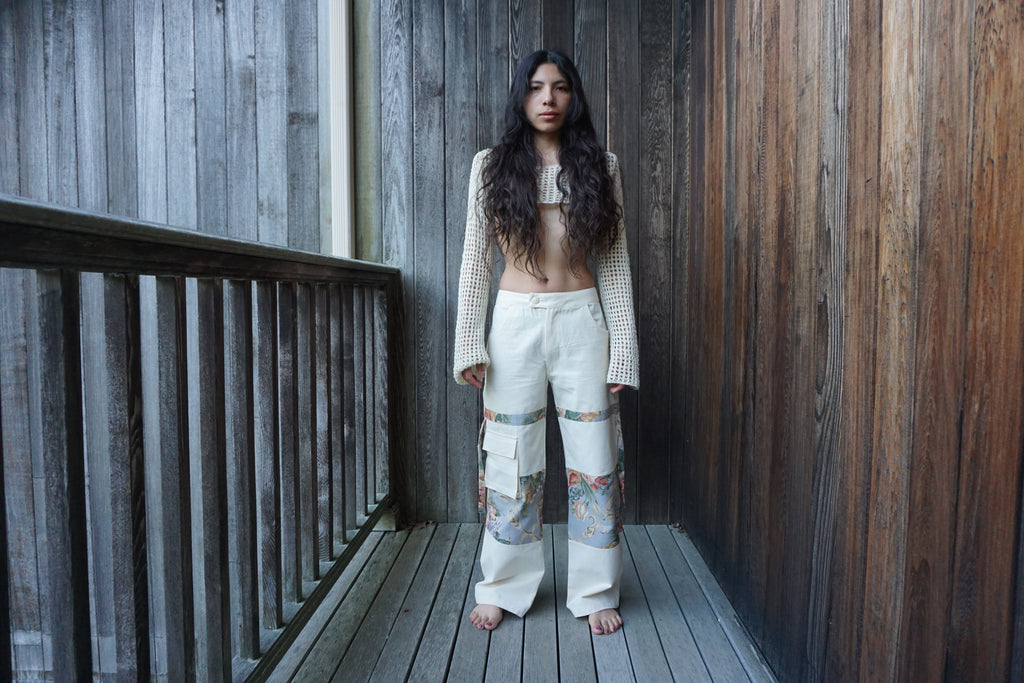 White Upcycled Jeans