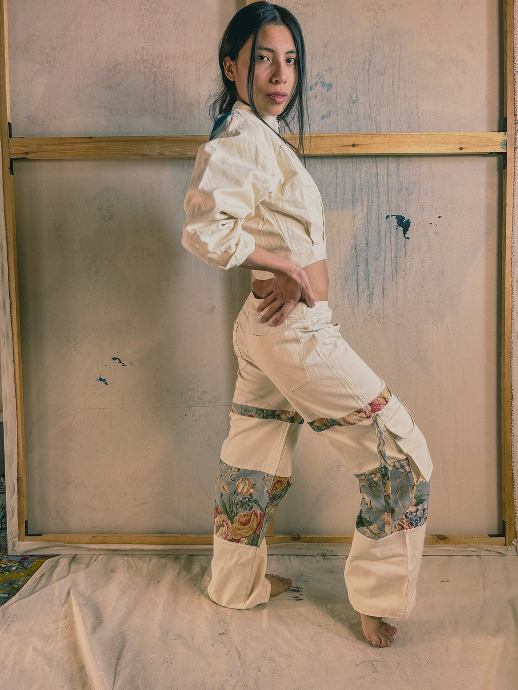 White Upcycled Jeans