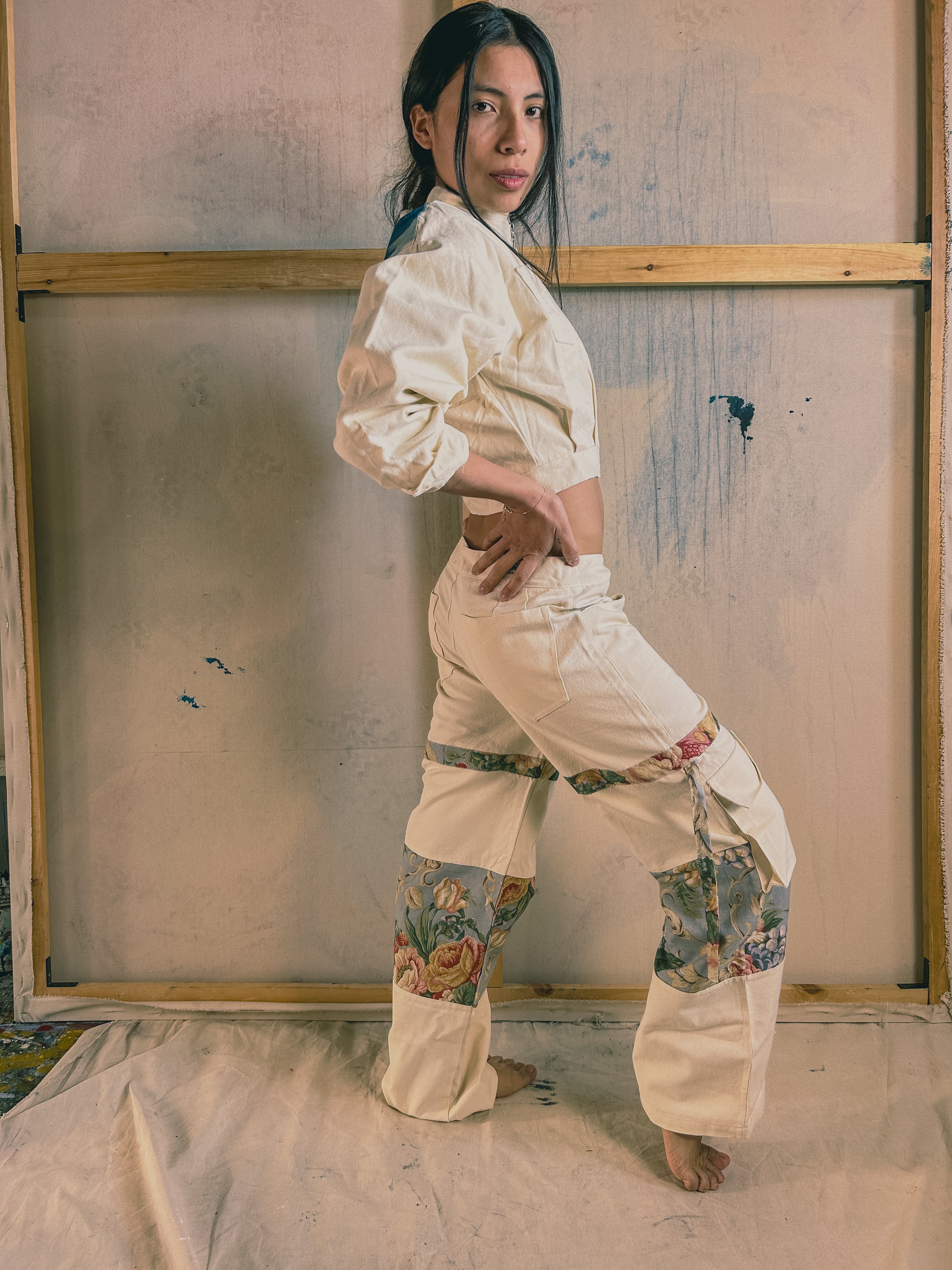 White Upcycled Jeans
