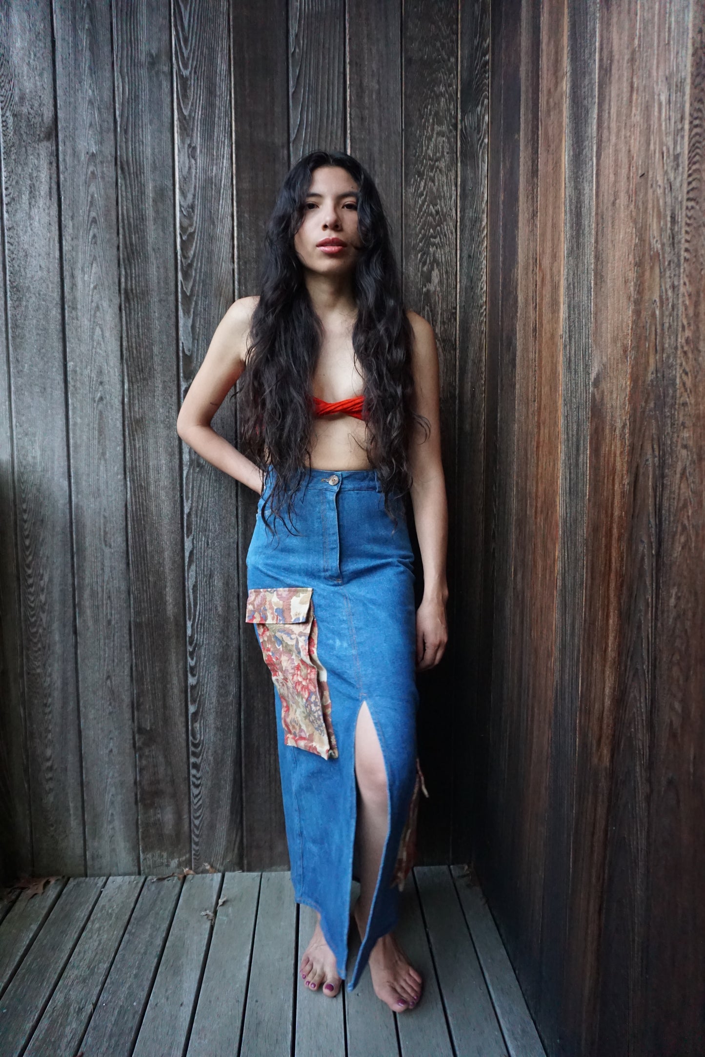 Upcycled Long Skirt