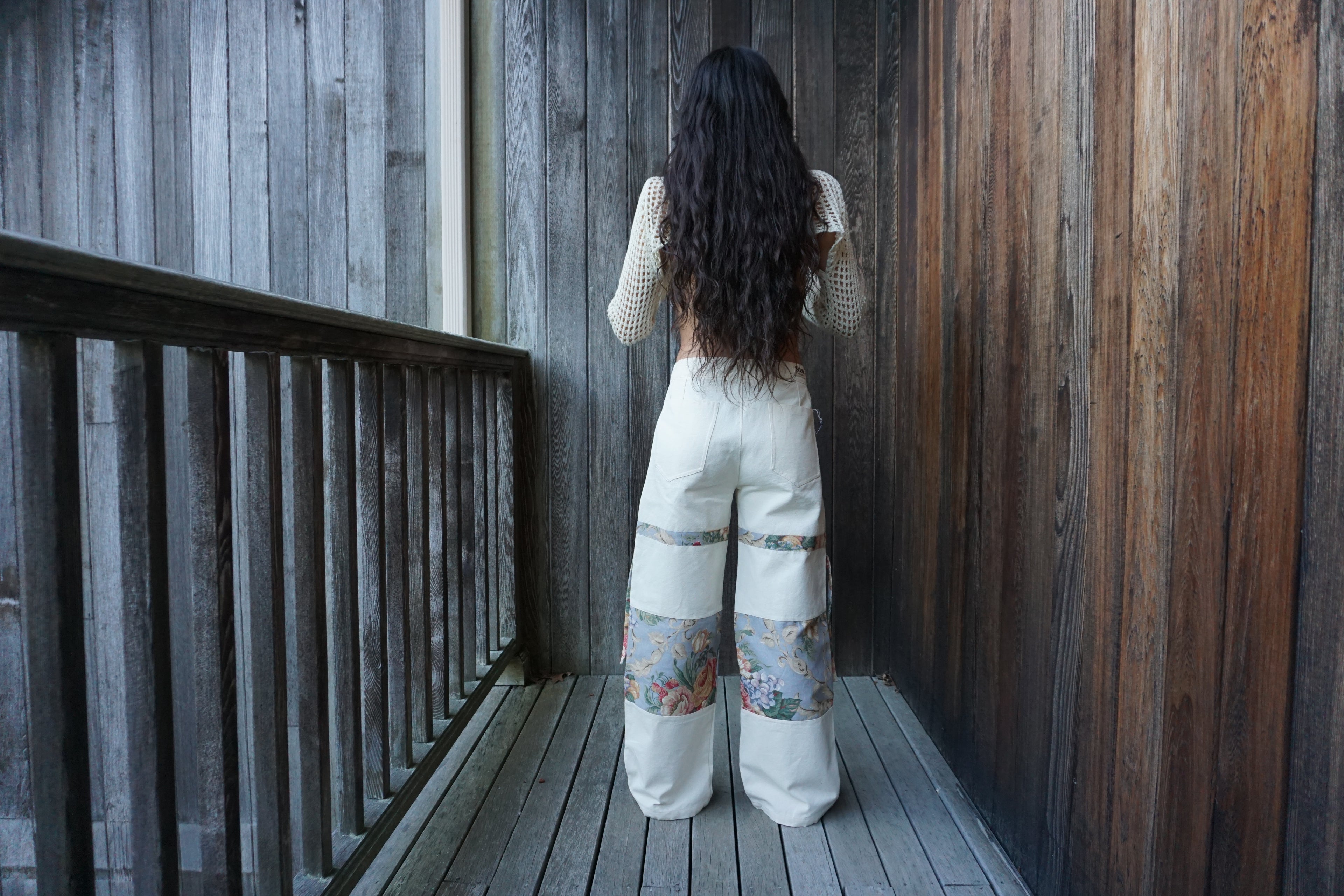 White Upcycled Jeans