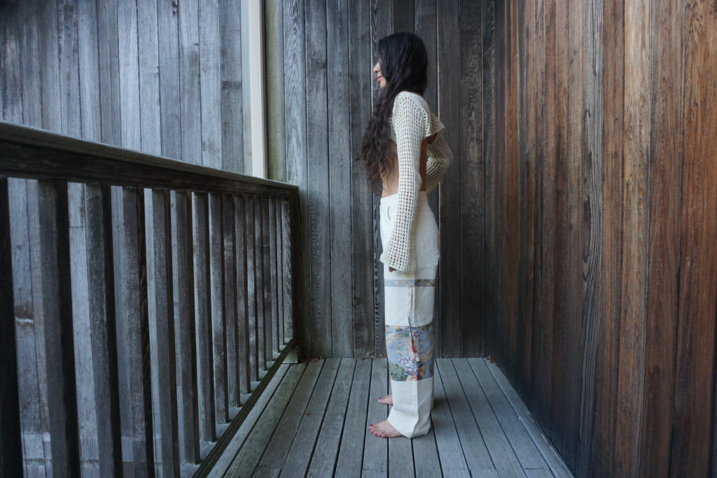 White Upcycled Jeans