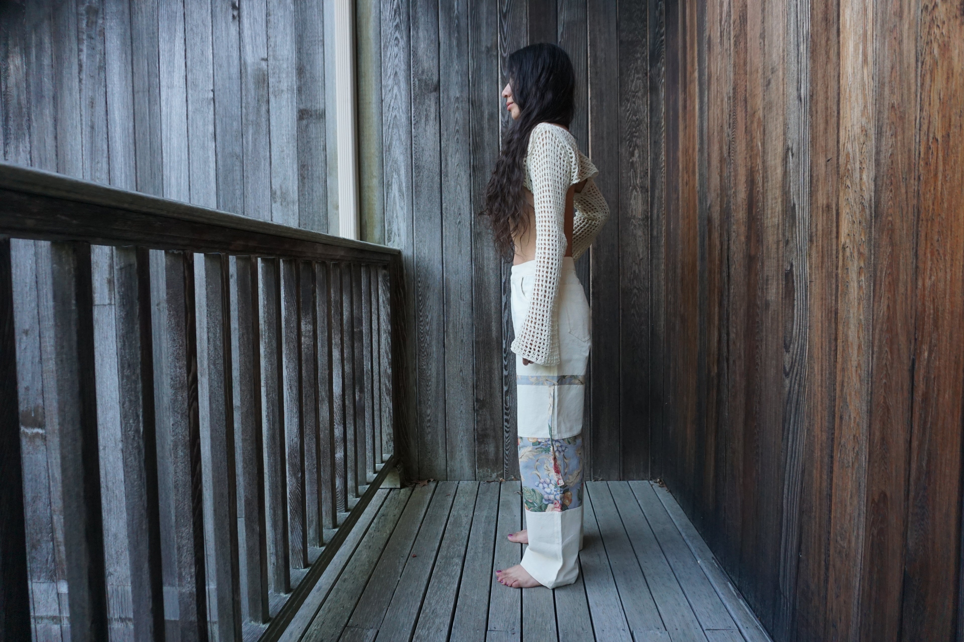 White Upcycled Jeans