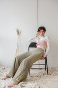 Green Flared Pants
